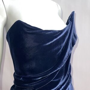 Vivienne Westwood JUNE CORSET DRESS NWT US8 blue navy velvet - gown